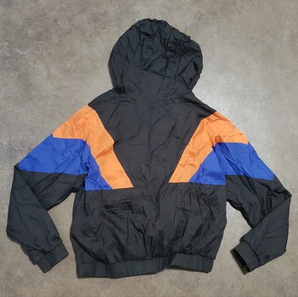 Multicolored Colorblock F21 Windbreaker Hoodie - Picture 2 of 3